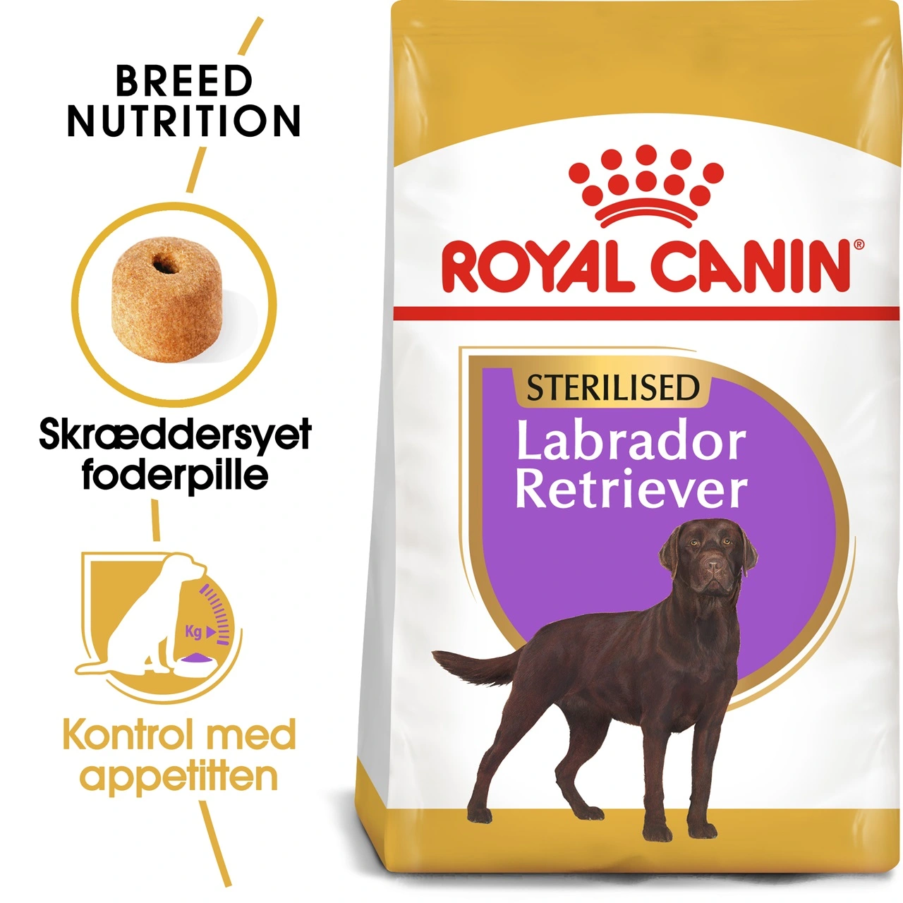 Royal Canin Labrador Retriever Sterilised Adult 12 kg - tørfoder til voksne hunde
